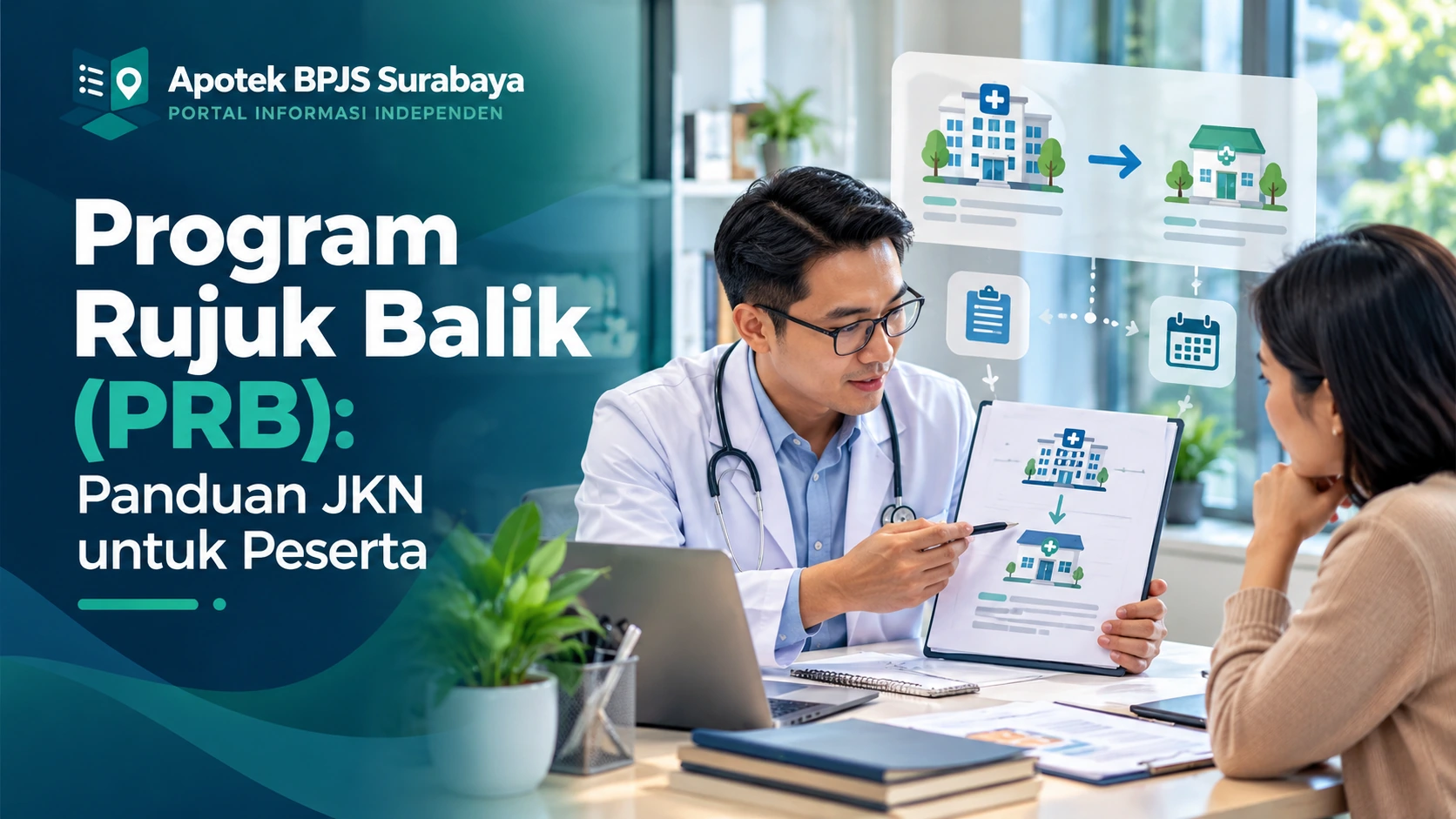 Banner panduan Program Rujuk Balik atau PRB bagi peserta JKN
